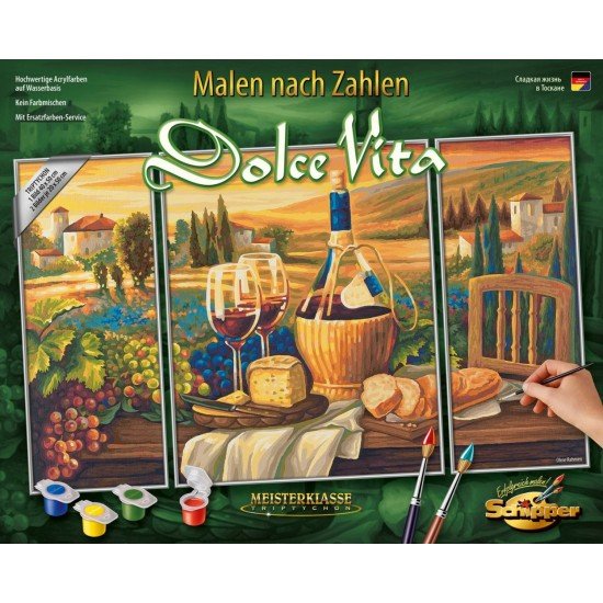 Kit 3 tablouri pictura pe numere Schipper - La dolce vita