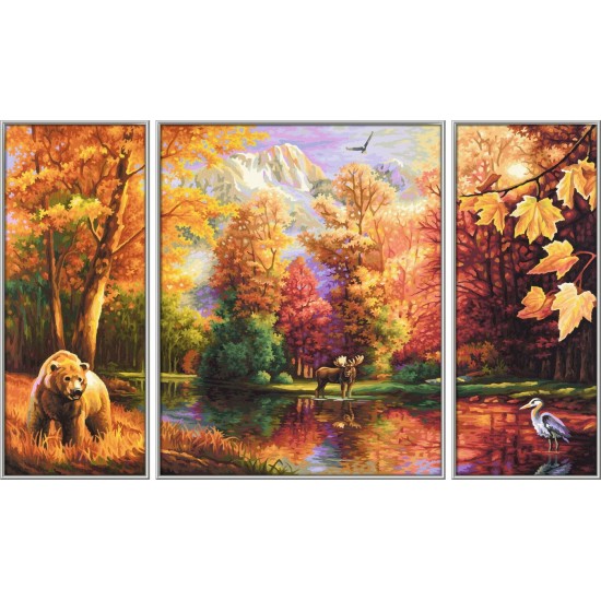 Kit 3 tablouri pictura pe numere Schipper - O vara indiana