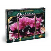 Kit 3 tablouri pictura pe numere Schipper Orhidee
