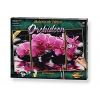 Kit 3 tablouri pictura pe numere Schipper Orhidee