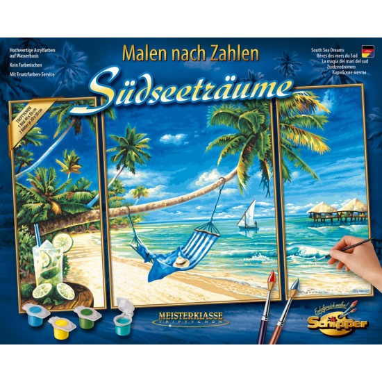 Kit 3 tablouri pictura pe numere Schipper - Pe plaja