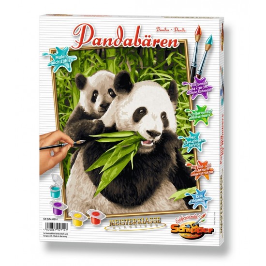 Kit pictura pe numere Schipper - Ursuletii Panda