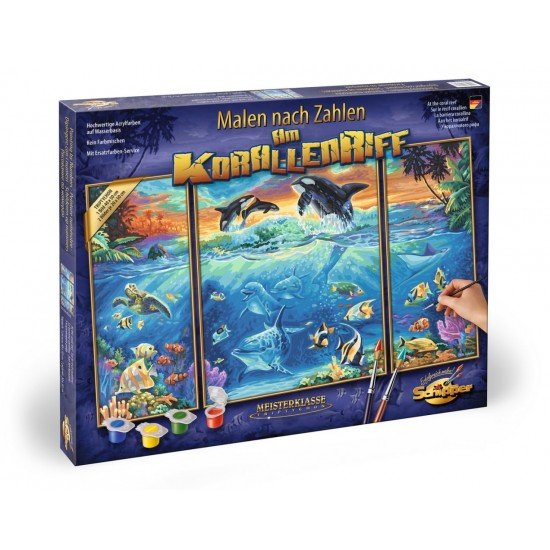 Kit 3 tablouri pictura pe numere Schipper - Viata marina