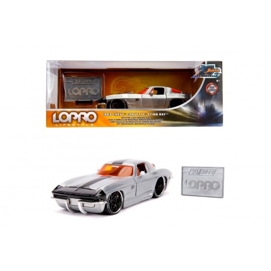 Macheta metalica Chevy Corvette 1963 scara 1:24