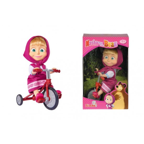 Papusa Masha cu tricicleta
