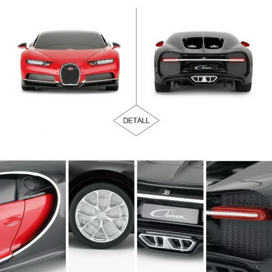 Masina cu telecomanda Bugatti Chiron rosu scara 1:24