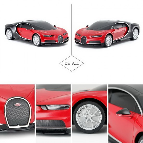 Masina cu telecomanda Bugatti Chiron rosu scara 1:24