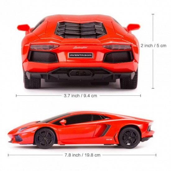 Masina cu telecomanda Lamborghini Aventador rosu scara 1:24