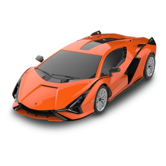 Masina cu telecomanda Lamborghini Sian portocaliu scara 1:24