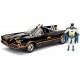 Kit de construit masinuta metalica Batmobil Clasic cu figurina