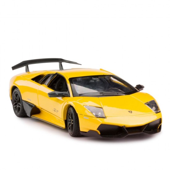 Masinuta metalica Lamborghini Murcielago LP670-4 galben scara 1:24