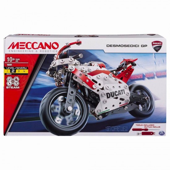 Set constructie Meccano Ducati Moto GP cu suspensie