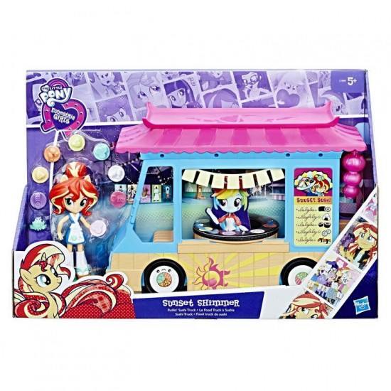 Set de joaca Mini figurine Equestria cu vehicul