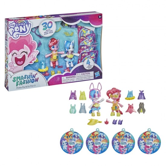 Set de joaca My Little Pony Smashin Fashion cu 2 ponei si accesorii