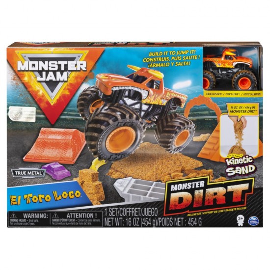 Set camioneta cu nisip si accesorii El Toro Loco Monster Jam 