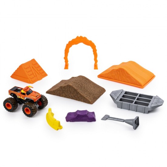 Set camioneta cu nisip si accesorii El Toro Loco Monster Jam 