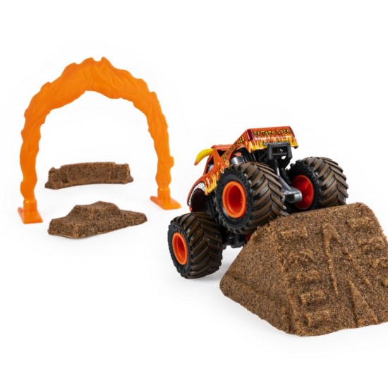 Set camioneta cu nisip si accesorii El Toro Loco Monster Jam 