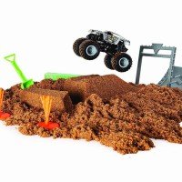 Set camioneta cu nisip si accesorii Monster Jam Maxfun
