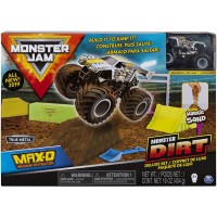 Set camioneta Max-D cu nisip kinetic si accesorii Maxfun Monster Jam 
