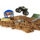 Set camioneta Soldier Fortune cu nisip kinetic si accesorii cu rampa Monster Jam