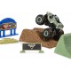Set camioneta Soldier Fortune cu nisip kinetic si accesorii cu rampa Monster Jam