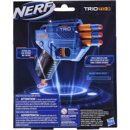 Blaster Nerf Elite 2.0 Trio TD 3