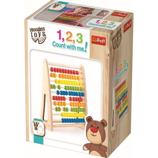 Numaratoare colorata din lemn