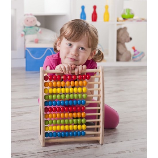 Numaratoare colorata din lemn