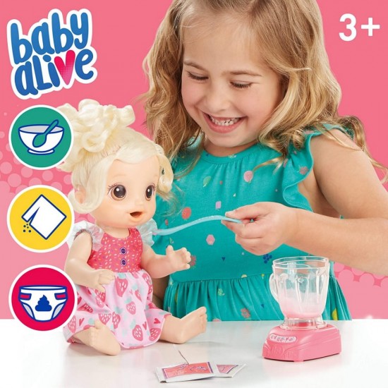Papusa Baby Alive cu mixer pentru capsuni