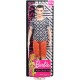 Papusa Ken Barbie Fashionistas cu tricou alb negru mozaic