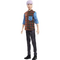 Papusa Ken Barbie Fashionistas Pink Hairstyle
