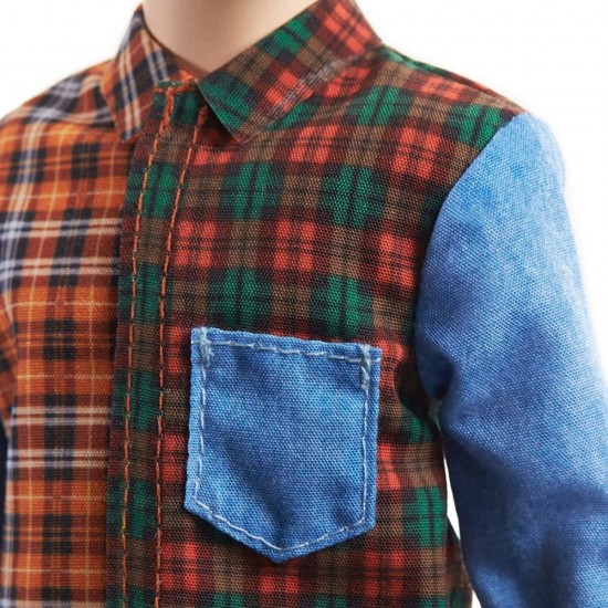 Papusa Ken Barbie Fashionistas Pink Hairstyle