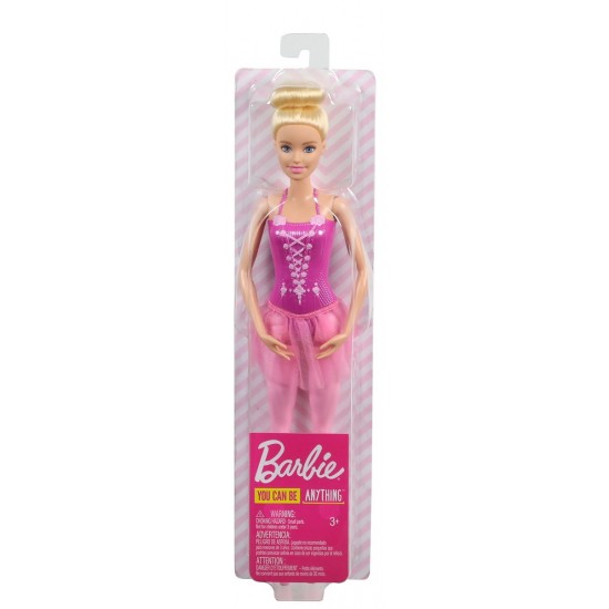 Papusa Barbie balerina blonda cu costum roz