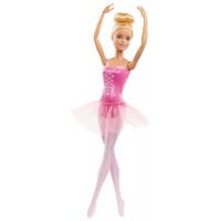 Papusa Barbie balerina blonda cu costum roz