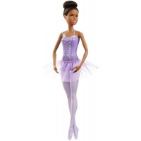 Papusa Barbie balerina creola cu costum lila