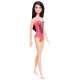 Papusa Barbie bruneta cu costum de baie cu modele geometrice