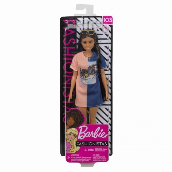 Papusa Barbie Fashionistas - Bruneta cu par lung