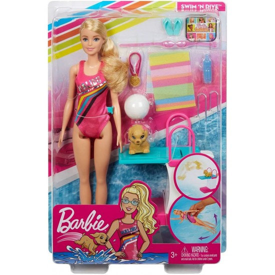 Papusa Barbie inotatoare