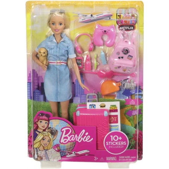Papusa Barbie Travel cu accesorii