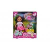 Set papusa Evie cu catel si accesorii