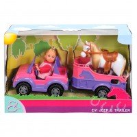 Papusa Evi Love Horse Trailer