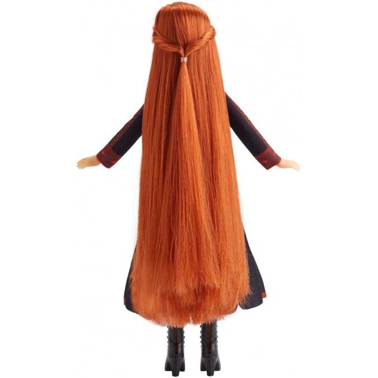 Papusa Anna cu par lung pentru impletit Frozen 2