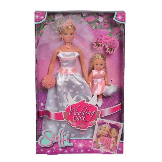 Papusa Steffi in rochie de mireasa