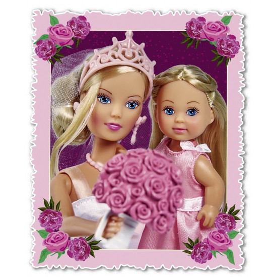 Papusa Steffi in rochie de mireasa