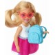 Papusa Chelsea Travel cu accesorii pentru calatorie