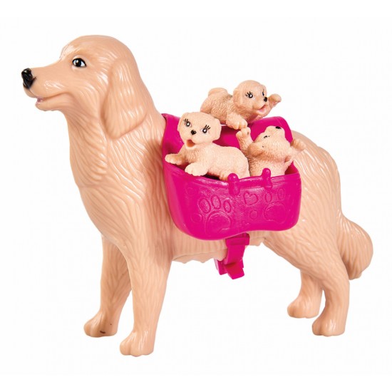 Papusa Evi cu catelusa si pui