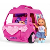 Papusica Evi cu rulota pentru camping