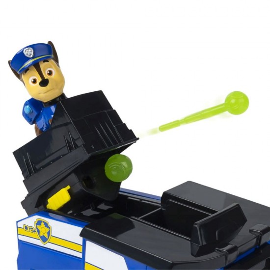 Masina de politie  2 in 1 Split Second Chase Patrula Catelusilor cu 2 figurine