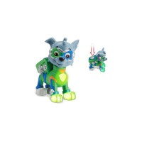 Figurina articulata cu lumini Mighy Pups Rocky Patrula Catelusilor