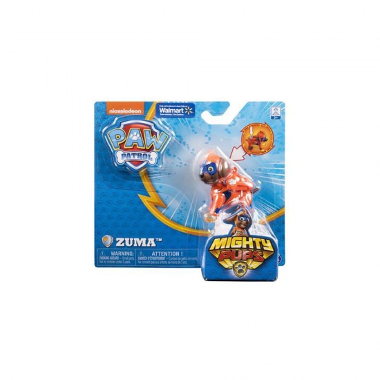 Figurina articulata cu lumini Mighy Pups Zuma Patrula Catelusilor